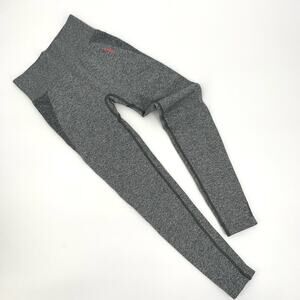 Gymshark High Waisted Flex Set Leggings Gray w/Pink Graphic Women’s Size Small